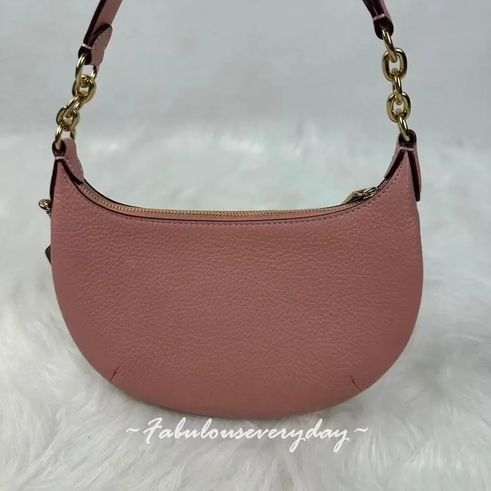 Coach Mini Payton Bag In Pebbled Leather/Gold/Pink Petal CEL08 NWT